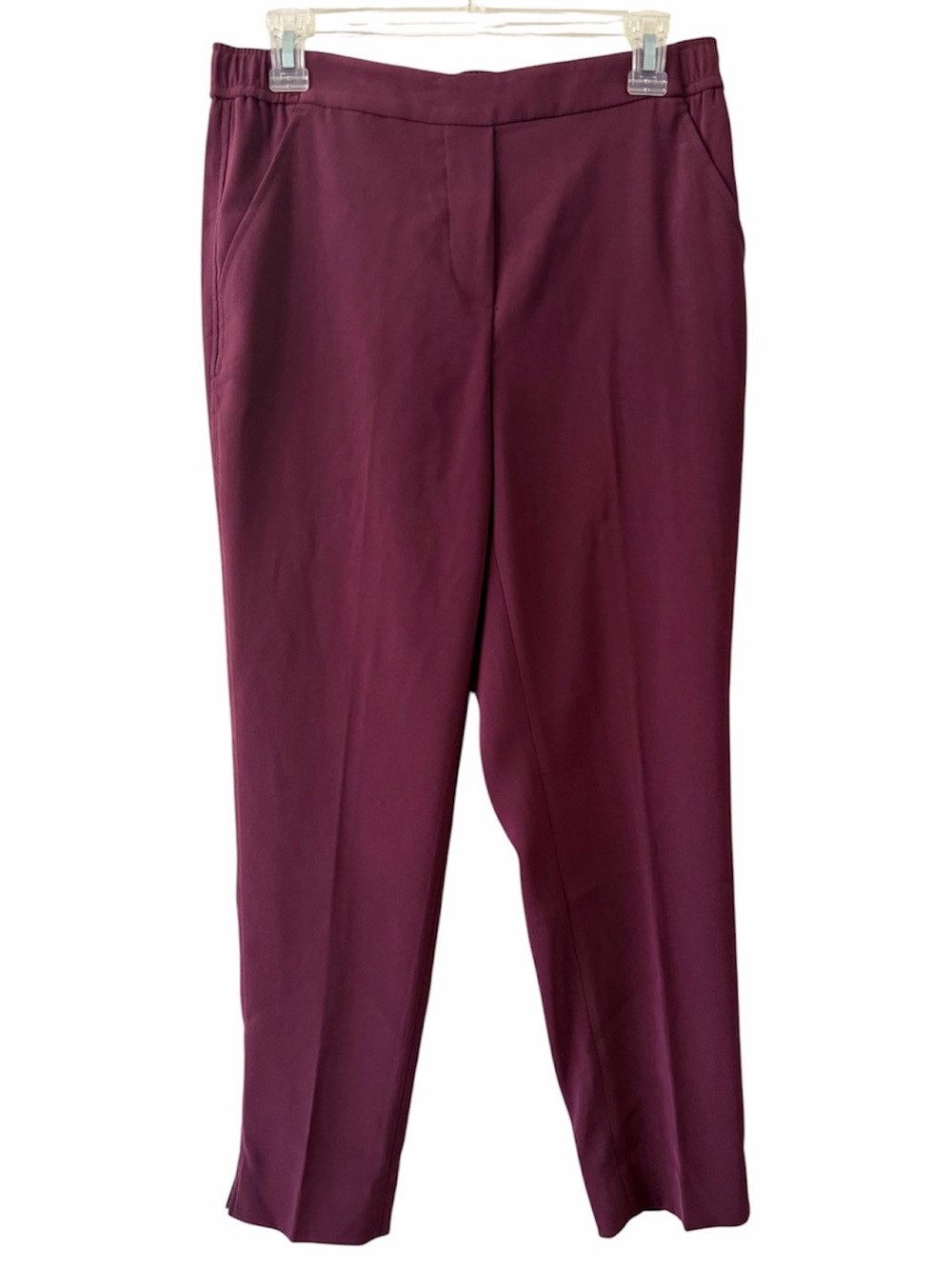 White House Black Market The Slim Ankle Pant in Color Cabernet size 6 NWT